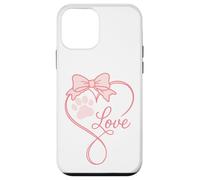 Dog Pawprint Coquette Bow Love Cute Paw Print Aesthetic Dogs Coque pour iPhone 12 Mini