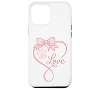 Dog Pawprint Coquette Bow Love Cute Paw Print Aesthetic Dogs Coque pour iPhone 12 Pro Max