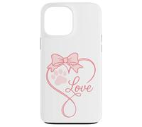 Dog Pawprint Coquette Bow Love Cute Paw Print Aesthetic Dogs Coque pour iPhone 13 Pro Max