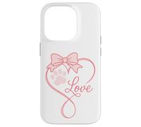 Dog Pawprint Coquette Bow Love Cute Paw Print Aesthetic Dogs Coque pour iPhone 14 Pro