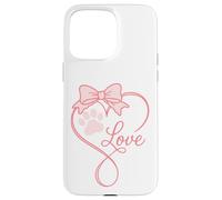 Dog Pawprint Coquette Bow Love Cute Paw Print Aesthetic Dogs Coque pour iPhone 15 Pro Max