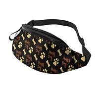 Dog Paws and Bones Fanny Pack pour Hommes Femmes Ceinture Réglable Taille Pack Sac De Mode Hip Bum Sacs pour La Course en Plein Air Entraînement Voyage Randonnée