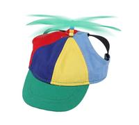 Dog Pelir - Chapeaux pour chiens avec hélicaa drôle | Chapeau d'hélicoptère arc-en- réglable | Chiens Top Top Funny Pet Cap | Sangle réglable pour chiots et chats de fournitures pour animaux