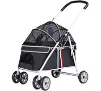 Dog Pet Gear Poussettes pour animaux de compagnie sans fermeture éclair pour chats/chiens Poussettes pour chiens d'entrée sans fermeture éclair pour chiens de petite et moyenne taille de moins de 20