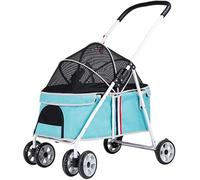 Dog Pet Gear Poussettes pour animaux de compagnie sans fermeture éclair pour chats/chiens Poussettes pour chiens d'entrée sans fermeture éclair pour chiens de petite et moyenne taille de moins de 20