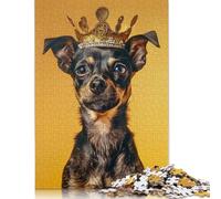 Dog Pet King Puzzle 1000 Pièces Educa Jouet en Bois Cadeau Unique De l'art De La Décoration Jeu Éducatif Challenge Toy pour Adultes Et Enfants À Partir De 12 Ans 1000pcs (75x50cm)