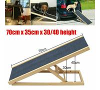 Portable en bois 1 en 2-Pet pliable Chien Chat 4 rampe marches escalier Echelle