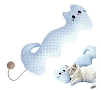 Dog Pillow - Ice Silk Teaser Summer Cushion, Interactive Built-In Sisal Ball Teasing Core, 49x21x7cm Lightweight Portable Mat, Breezy Cooling Fiber Blend - For Small Medium Puppy & Living Room Couch