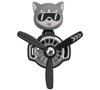 Dog Pilot Désodorisant de voiture mignon, aromathérapie pour voiture, pilote de chien, désodorisant de sortie d'air automobile, purificateur d'air de voiture avec 2 tablettes parfumées pour les