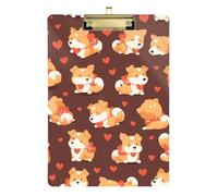 Dog Pixel Art Porte-bloc classique A4 pour la Saint-Valentin Vert kaki Format 9 x 12