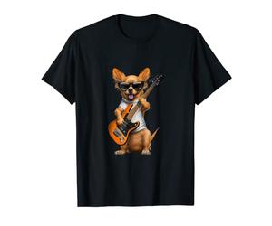 Dog Playing Electric Guitar - Chien avec guitare T-Shirt