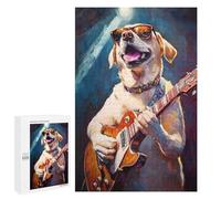 Dog Playing Guitar Art Print -4 Puzzle 1000 Pièces Educa Jouet en Bois Cadeau Unique Décoration Intérieure Jeu Éducatif Challenge Toy Adultes Et Enfants À Partir De 14 Ans 1000 PCS