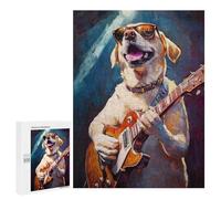 Dog Playing Guitar Art Print -4 Puzzle 1000 Pièces Educa Jouet en Bois Cadeau Unique Décoration Intérieure Jeu Éducatif Challenge Toy Adultes Et Enfants À Partir De 14 Ans 500 PCS