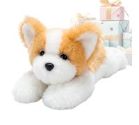 Dog Plush - 15.7 Inches Lying Down Pose Soft Plush Pillow Cuddly Doll