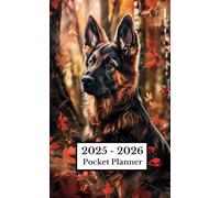 Dog Pocket Planner 2025-2026: Two Year Calendar for Purse Small Size from January 2025 To December 2026 | German Shepherd Dog Cover