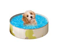 Dog Pool, Cat Swimming Pool, PVC Anti-Slip and Foldable Portable Bathing Tub for Dogs, Cats, Puppies, Animals, Children, Yard, Outdoor Use, 39.37x39.37x11.81 inches