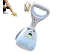 Dog Pooper Scooper - Dog Pooper Scooper with Bag Attachment | Portable Puppy Poop Grabber | Waste Pick Up Shovel Cat Litter Picker with Ergonomic Handle, Built-in Storage Bag for Outdoor Yard
