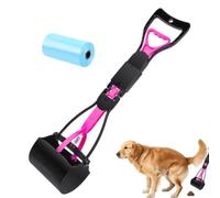 Dog Pooper Scooper Long Handle Pet Litter Grabber Waste Cleaning Tool | Long-Handle Pooper Scooper Helps Collect Pet Waste Without Bending Or Direct Contact | Litter Grabber For Dogs, Puppies, Yard
