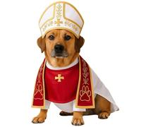 Dog Pope Costume, Cat Pope Costume, Pet Popes Outfit, Or Small Dogs Cats Outfit,for Pet Parties, Festival Celebrations and Entertainment, Washable, Easy to Dry (Cat,M*3.5-4.5kg)
