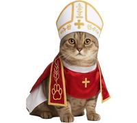Dog Pope Costume,Pet Costume Accessory for Small Dogs Cats Outfit,for Pet Parties, Festival Celebrations and Entertainment (Cat,XL)