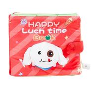 Dog Puzzle Book Toy - Interactive Treats for Skill Training | Plush Cloth with Large Capacity, Foraging Play Function, Compact 16x14x6cm Size, Lightweight 110g Build, Suitable for Feeding Training