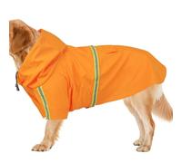 Dog Rain Poncho - Waterproof Reflective Strip Hooded Coat, Breathable Adjustable Pet Rain Jacket, High Visibility Weatherproof Slicker Gear for Dogs | for Small Medium Large