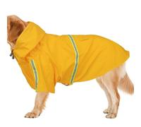 Dog Rain Poncho - Waterproof Reflective Strip Hooded Coat, Breathable Adjustable Pet Rain Jacket, High Visibility Weatherproof Slicker Gear for Dogs | for Small Medium Large
