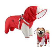 Dog Raincoat, Caped Pooch Rainwear, 0.44 inches Easy to Wear & Secure Closures, Adjustable Pet Clothes for Medium, Extra Large Dogs, and Outdoor Walk Gear
