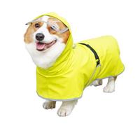 Dog Raincoat Jacket, Waterproof Dog Jacket, Reflective Dog Raincoat, Dog Raincoat with Hood, Adjustable Dog Raincoat, Lightweight Dog Rain Jacket, Dog Raincoat for Small Dogs, Pet Raincoat