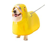 Dog Raincoat - Puppy Waterproof Poncho, Yellow Reflective Safety Apparel, Adorable Design Adjustable Outdoor Wear | Cute Duck Design Rain Jacket for Walking Travel Hiking Small Medium Large Breed
