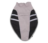 Dog Raincoat Stormproof with Reflective Strips | Adjustable Jacket for Small/Medium/Large Dogs | Fleece Lined for Comfort | Outdoor Activities Dark Grey (L)