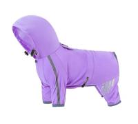 Dog Raincoat Waterproof Reflective Dog Raincoats For Small Medium Dogs With Adjustable Straps Lightweight Easy To Clean Pet Rain Jacket For Bichon Yorkie Terrier Poodle Labrador Retriever(Purple,XL)