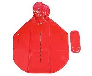 Dog Raincoat Weather - Ready | PU Pet Rain Jacket with Hood for Small Medium Large Dogs/Cats | Red Rain Cape for Walking in Rain (XL)