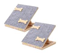 Dog Ramp for Steps Two-Piece Height Adjustable Portable Pet Ladder | Adjustable Pet Ramp Two-Step Design Helps Dogs Reach Elevated Areas Supports Mobility Lightweight Foldable Structure