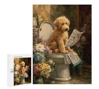 Dog Reading Newspaper on Toilet-82 Puzzle 1000 Pièces Educa Jouet en Bois Cadeau Unique Décoration Intérieure Jeu Éducatif Challenge Toy Adultes Et Enfants À Partir De 14 Ans 500 PCS