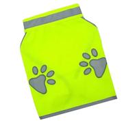 Dog Reflective Fluorescent Vest for Dog, Pet Security Vest with Dog Paw Pattern Design, Protect Your Puppy for Adventure, Hunting, Dog Visibility Vest for Outdoor Activities13.78x17.32 inches