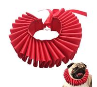Dog Renaissance Elizabethan Ruff Collar, Elegant Pet Costume Accessory, Adjustable Neck Ruffled Collar, Lightweight Fabric, Vintage Design for Themed Events, Photoshoots, Cosplay