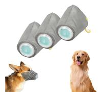 Dog Respirator Mask, Breathable Dog Air Filter Mask,Dog Respirator Mask, 3 Pcs Adjustable Dog Gas (Gray-L)