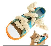 Dog Rope Toy - Dog Rope Toy Squeaky Interactive Chew Teether Shoe | Squeakys Dogs Chew T0ys | Shoe Shape Chewing Teether | Dogs Ropes Toys Squeaky For Gum Massaging, Puppy, Outdoor, Training Reward