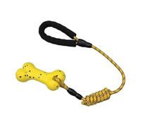 Dog Rope Toy - Interactive Bone for Play Fetching | Woven Fiber Tether with Biting, Solid Chewing Accessory Small Medium Large Animals, Enriching Fetch Tool for Training and Boredom, 14,5x7x4,7 cm