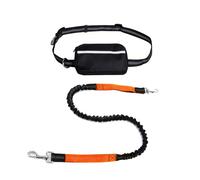 Dog Running Lead, Hands Free Dog Leash with Zipper Pouch, Dogs Walking Belt for Running and Walking The Dogs. (Orange)