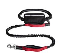 Dog Running Lead, Hands Free Dog Leash with Zipper Pouch, Dogs Walking Belt for Running and Walking The Dogs. (Red)