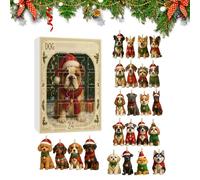 Dog s 2025 Backers, Bouledogue français, ornements en acrylique 2D pour sapin de Noël, calendrier compte à rebours, pour les amoureux des chiens et les familles