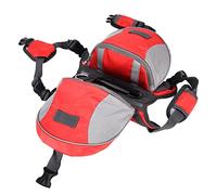 Dog Saddle Bag Adjustable Hound Travel Backpack with Reflective Strips and Side Pockets for Small Dogs, Ideal for Hiking, Running, Camping, Walking (L)