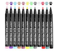 Dog Safe Paint for Nails Kit d'ongles pour animaux de compagnie 12 couleurs, stylos à ongles pour chiens à séchage rapide | Couleurs pour ongles lavables pour animaux de compagnie, ensemble de