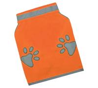 Dog Safety Vest, Reflective Fluorescent Pet Clothing, High Visibility Puppy Jacket, Lightweight Breathable Material, Adjustable Fit, Ideal for Night Walking, Training, 98x29.53 inches Green Orange