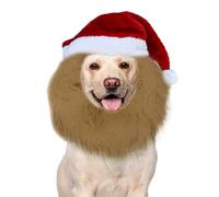 Dog Santa Hat, Pet Christmas Costume, Adorable and Funny Winter Hat with 10.2 X 6.3 inches Size, Holiday Accessory for Family Parties, Small, Big, Outdoor, Festivities, Black Brown White