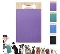 Dog Scratch Board for Nails, Dog Nail Scratch Board with Treat, Dog Nail File Board Scratch Pad Treat Box, Double-Sided Dog Scratcher Pad, Durable Nail File for All Dog Sizes (Purple)