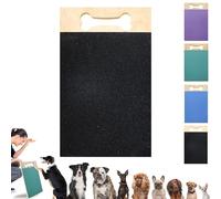 Dog Scratch Board for Nails, Dog Nail Scratch Board with Treat, Dog Nail File Board Scratch Pad Treat Box, Double-Sided Dog Scratcher Pad, Durable Nail File for All Dog Sizes (Black)