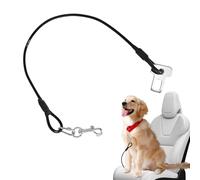 Dog Seat Belt for Car - Coated Wire Car Safety Seat Belt Clip Strap | Strong Puppy Vehicle Seats Belts Strap with Heavy Duty Carabiner for Small Dogs | Secure Dôgs Travel Restraint Dogs Sêat Bêlt